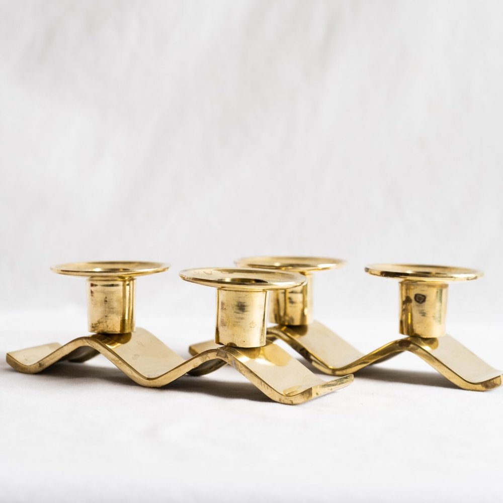Vintage Gold Brass Candlelight Holder